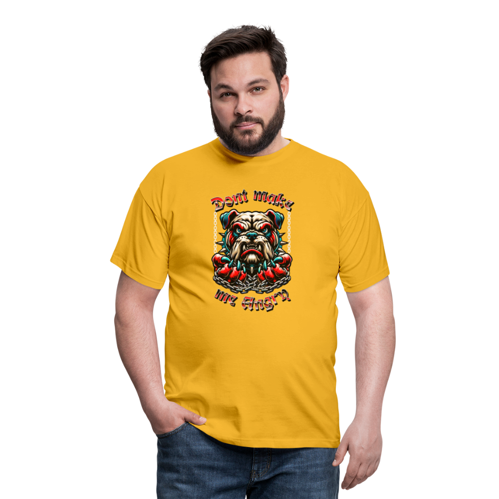 Angry Bulldog T-Shirt - Gelb