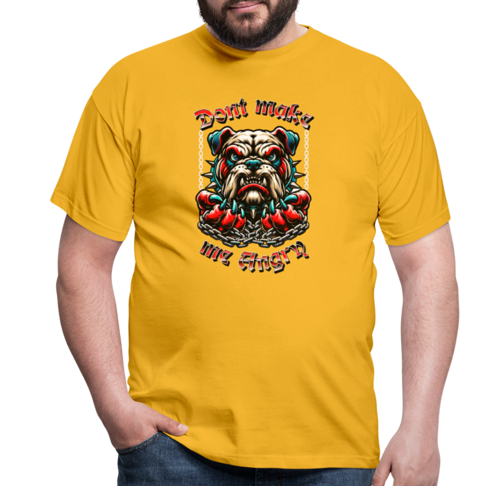 Angry Bulldog T-Shirt - Gelb