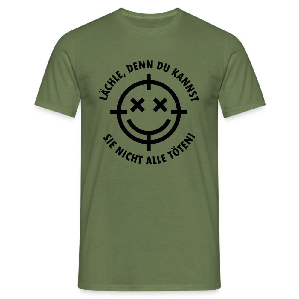 Lächle einfach T-Shirt - Militärgrün