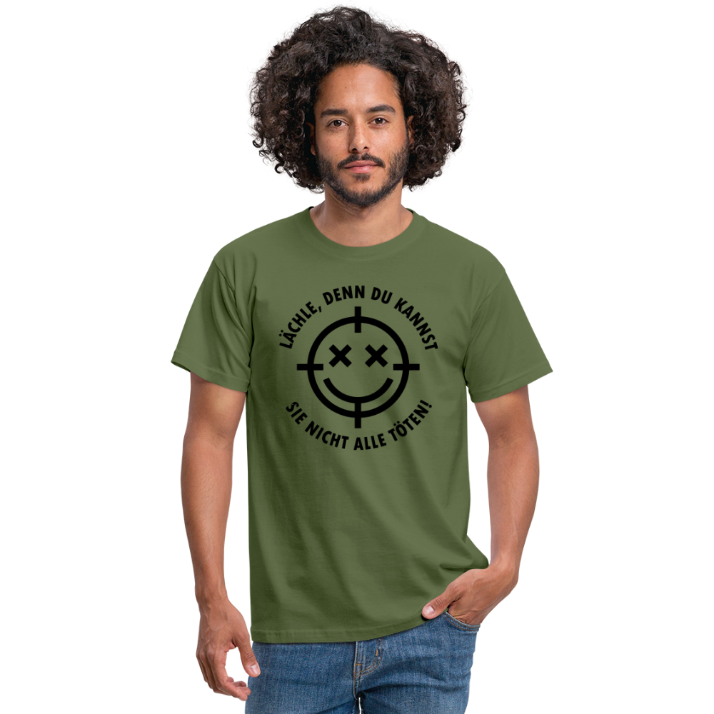 Lächle einfach T-Shirt - Militärgrün