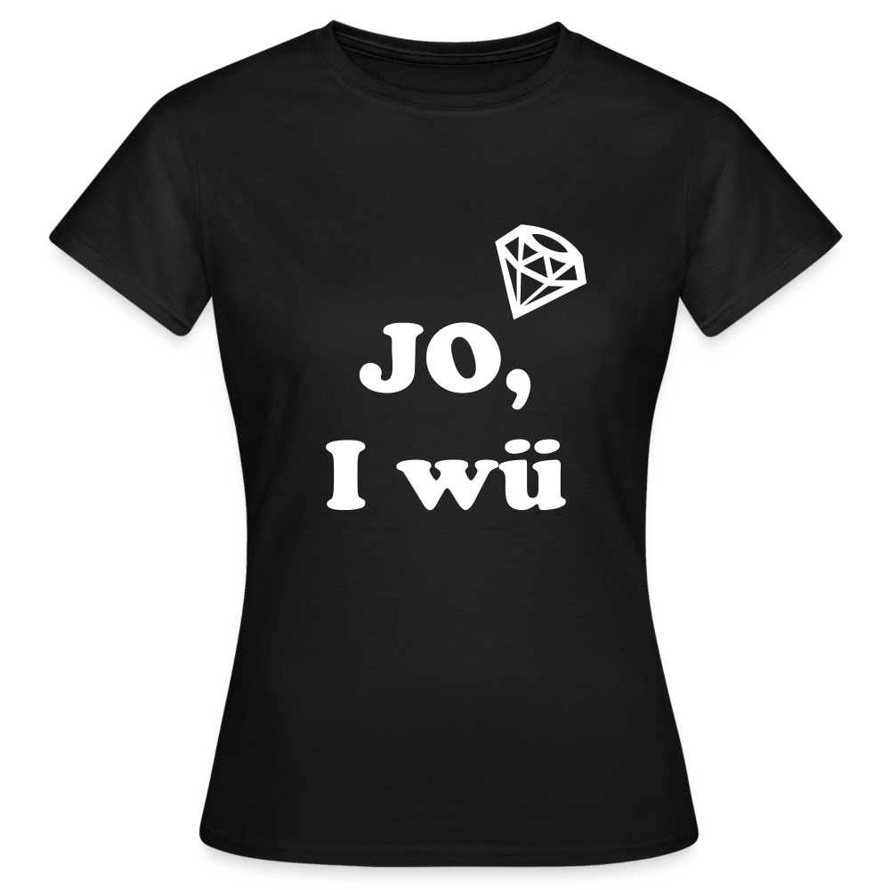 JO I WÜ T-Shirt Frauen POLTERER - Schwarz