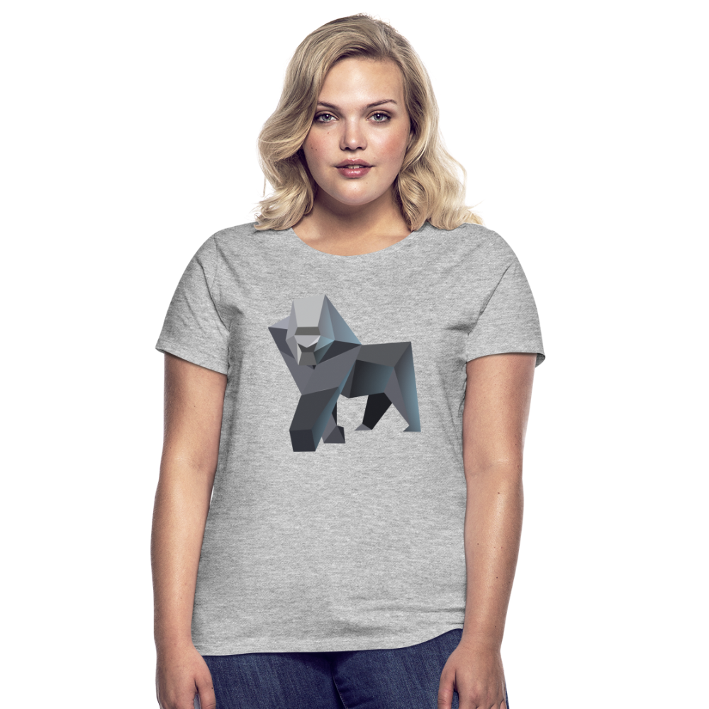 Frauen T-Shirt Gorilla - Grau meliert