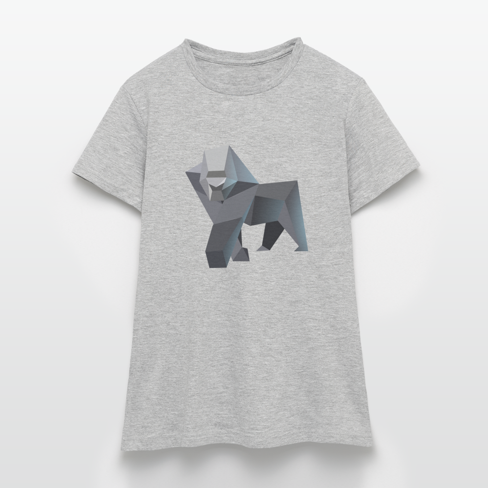 Frauen T-Shirt Gorilla - Grau meliert