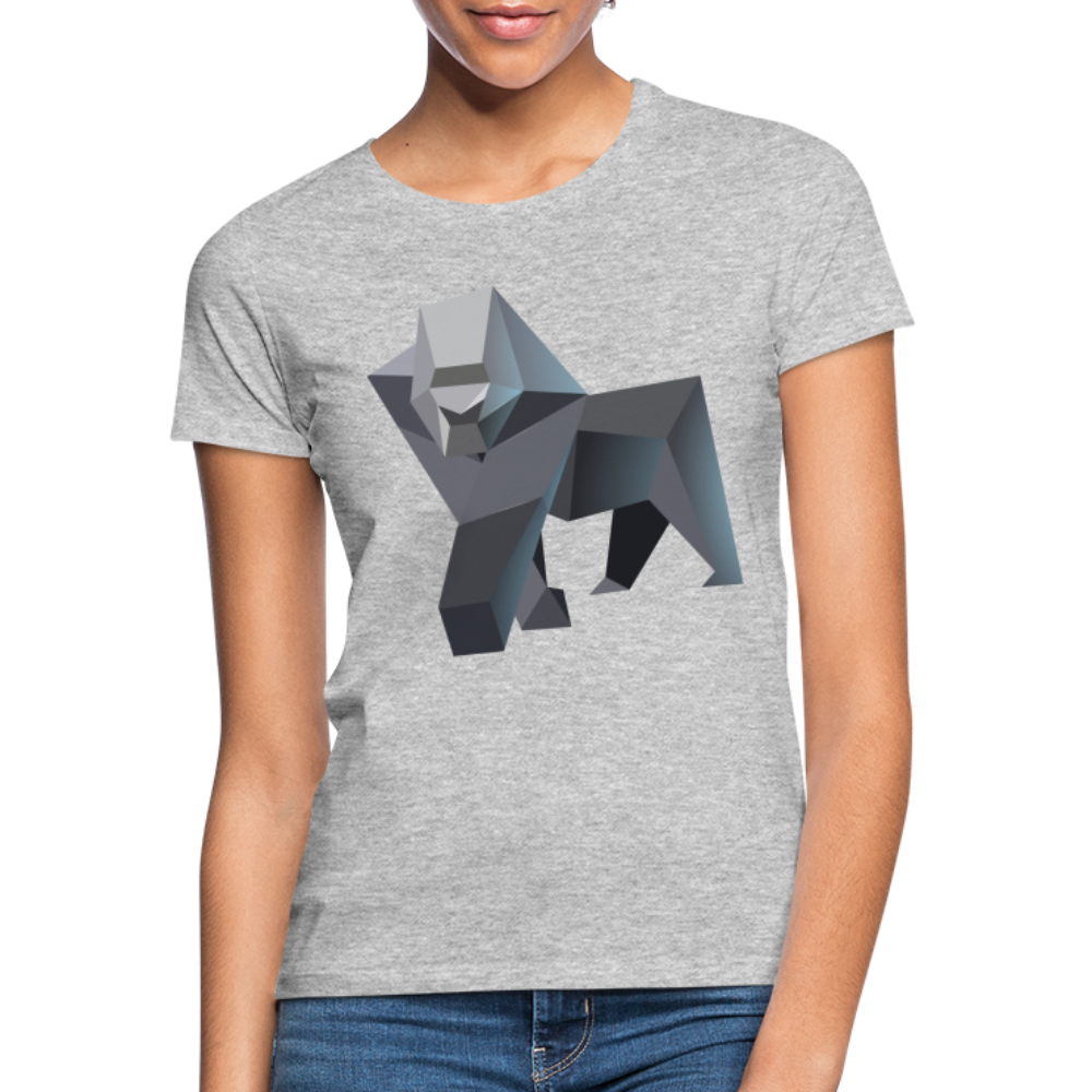 Frauen T-Shirt Gorilla - Grau meliert