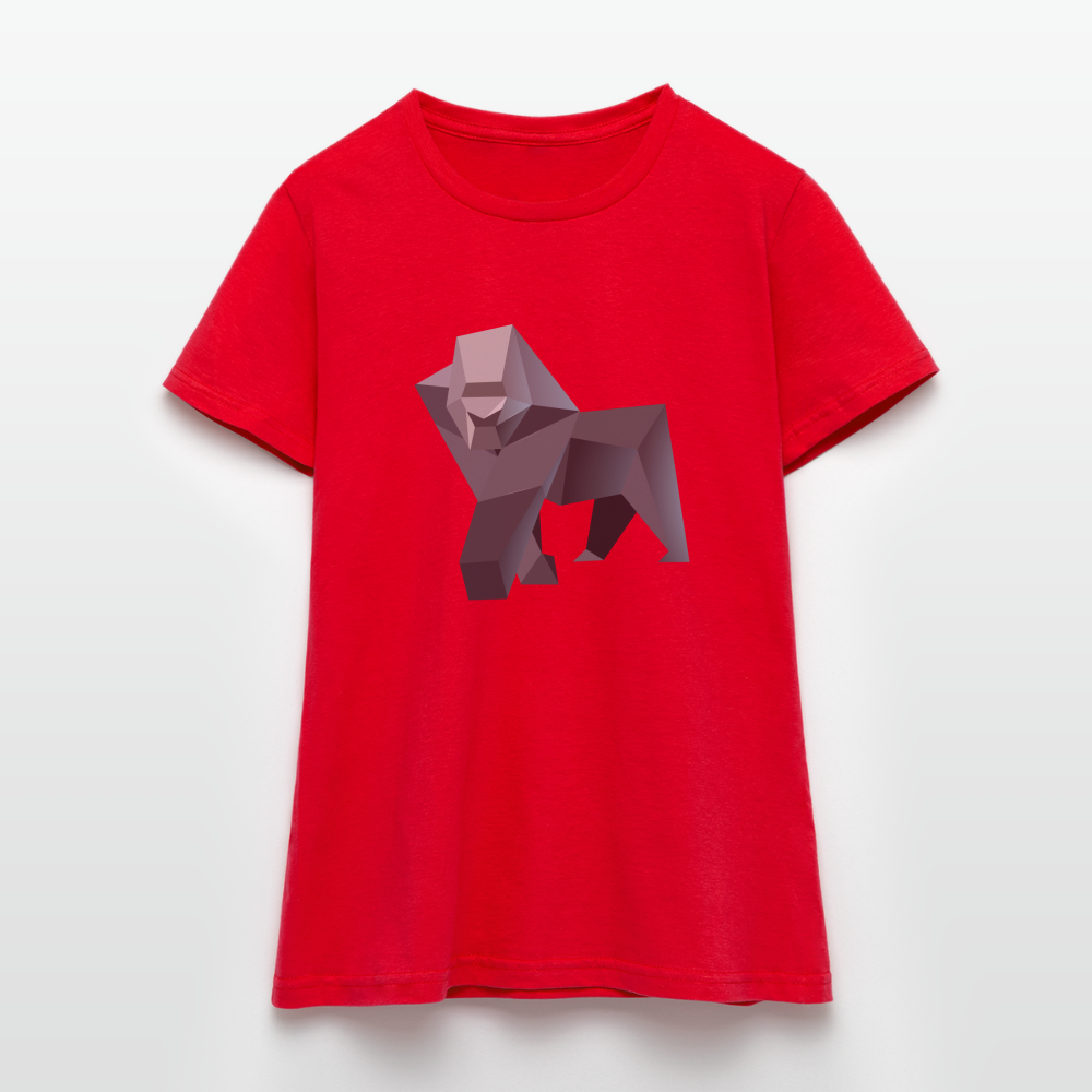 Frauen T-Shirt Gorilla - Rot
