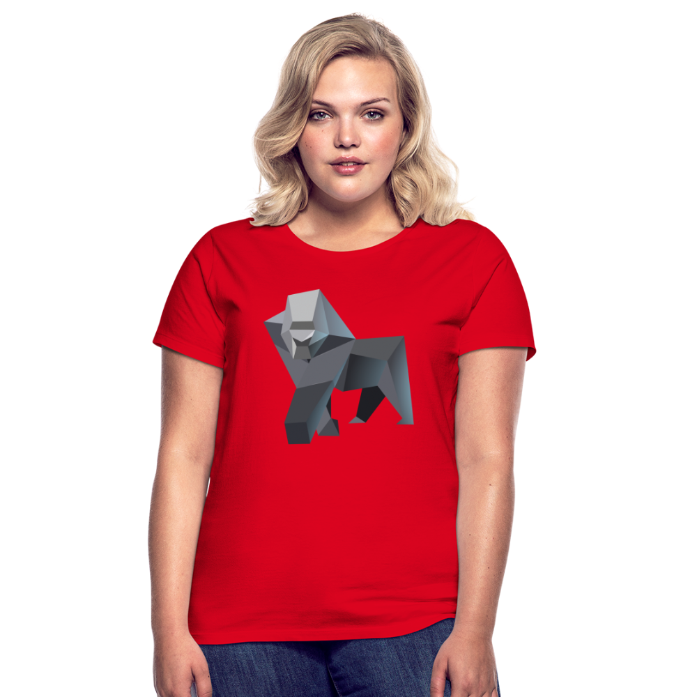 Frauen T-Shirt Gorilla - Rot