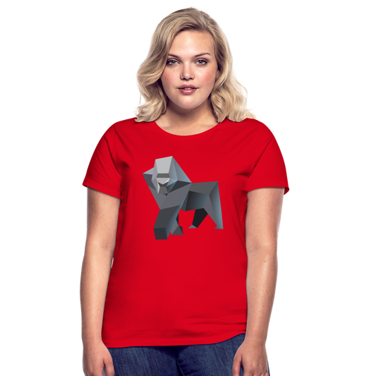 Frauen T-Shirt Gorilla - Rot