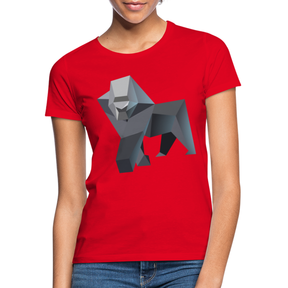 Frauen T-Shirt Gorilla - Rot