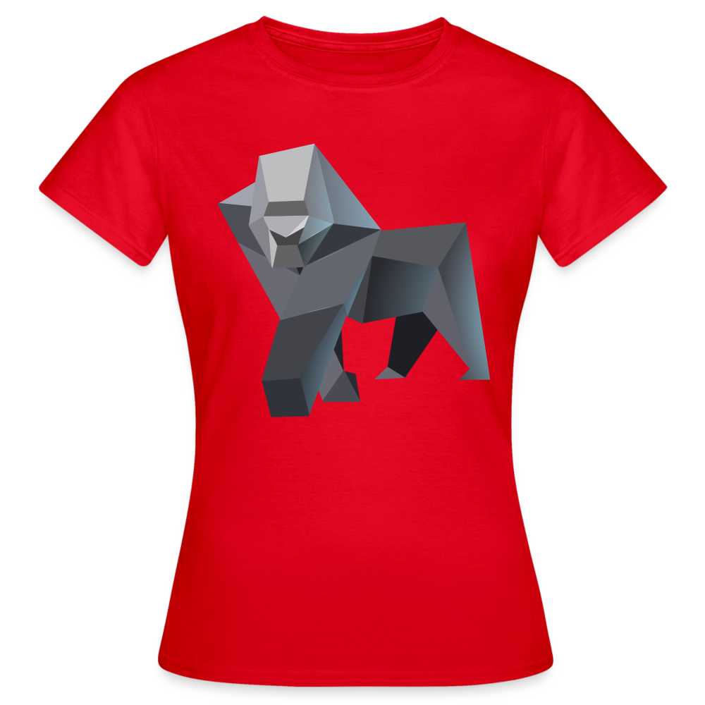 Frauen T-Shirt Gorilla - Rot