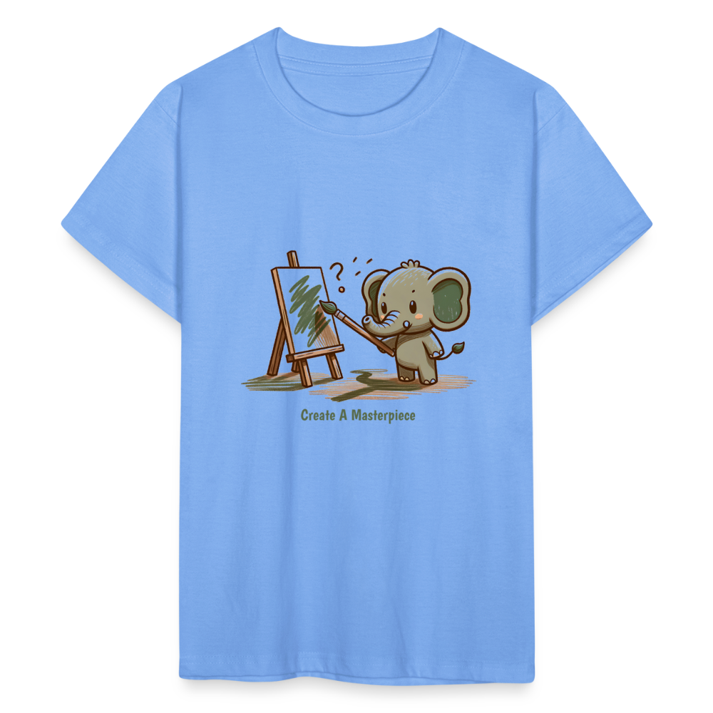 Teenager T-Shirt Elefant - Himmelblau