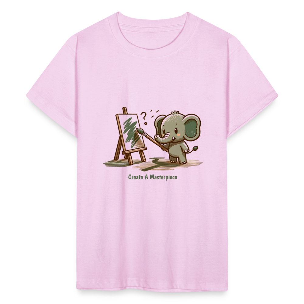 Teenager T-Shirt Elefant - Hellrosa