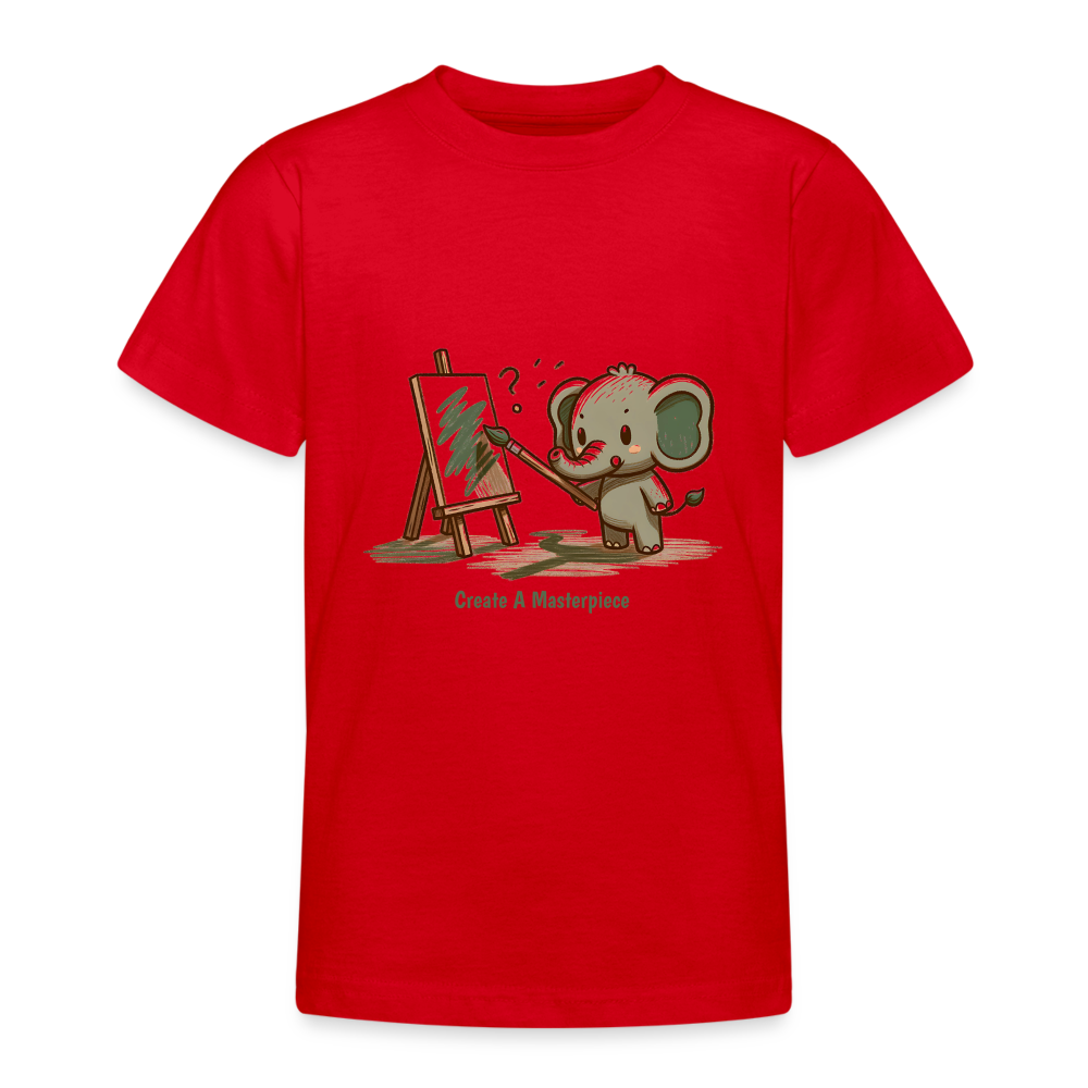 Teenager T-Shirt Elefant - Rot