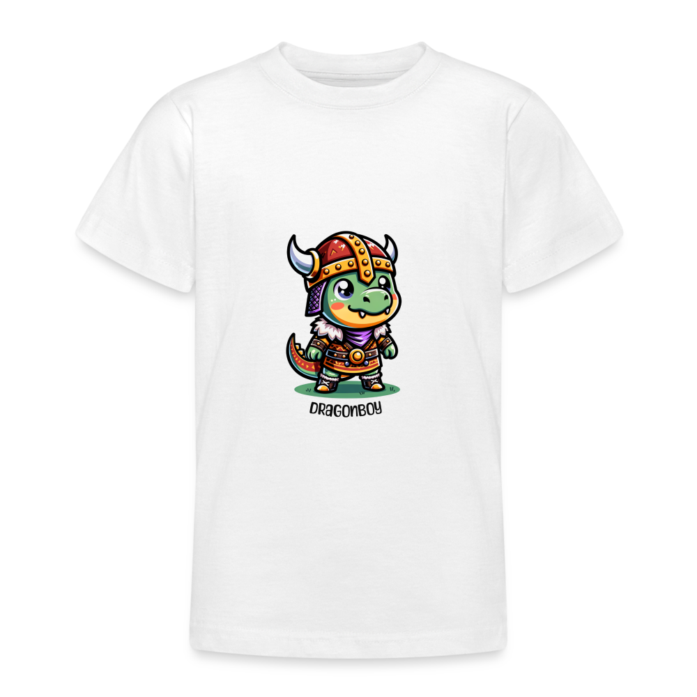Drachenjunge Teenager T-Shirt - Weiß