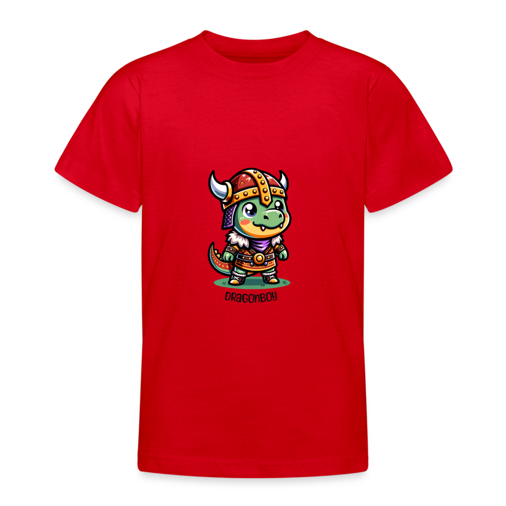 Drachenjunge Teenager T-Shirt - Rot