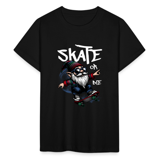 Skater Zwerg Teenager T-Shirt - Schwarz