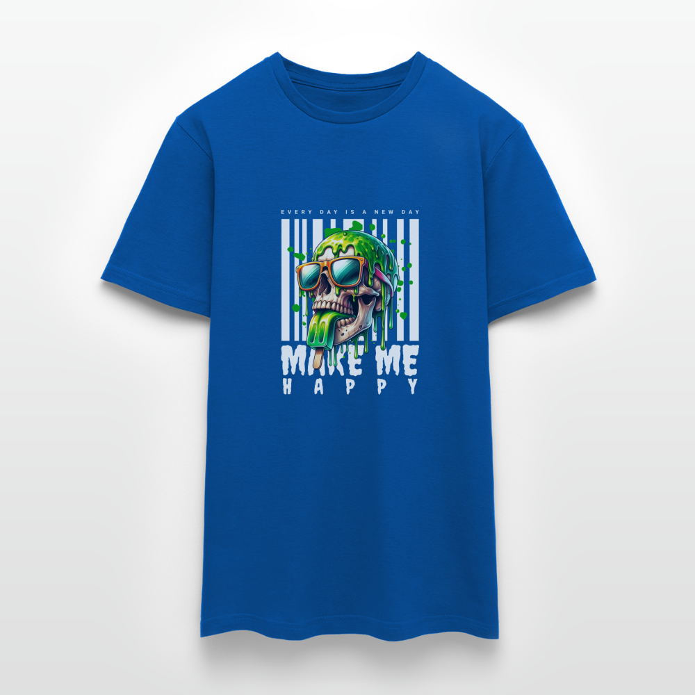 Make me Happy T-Shirt - Royalblau