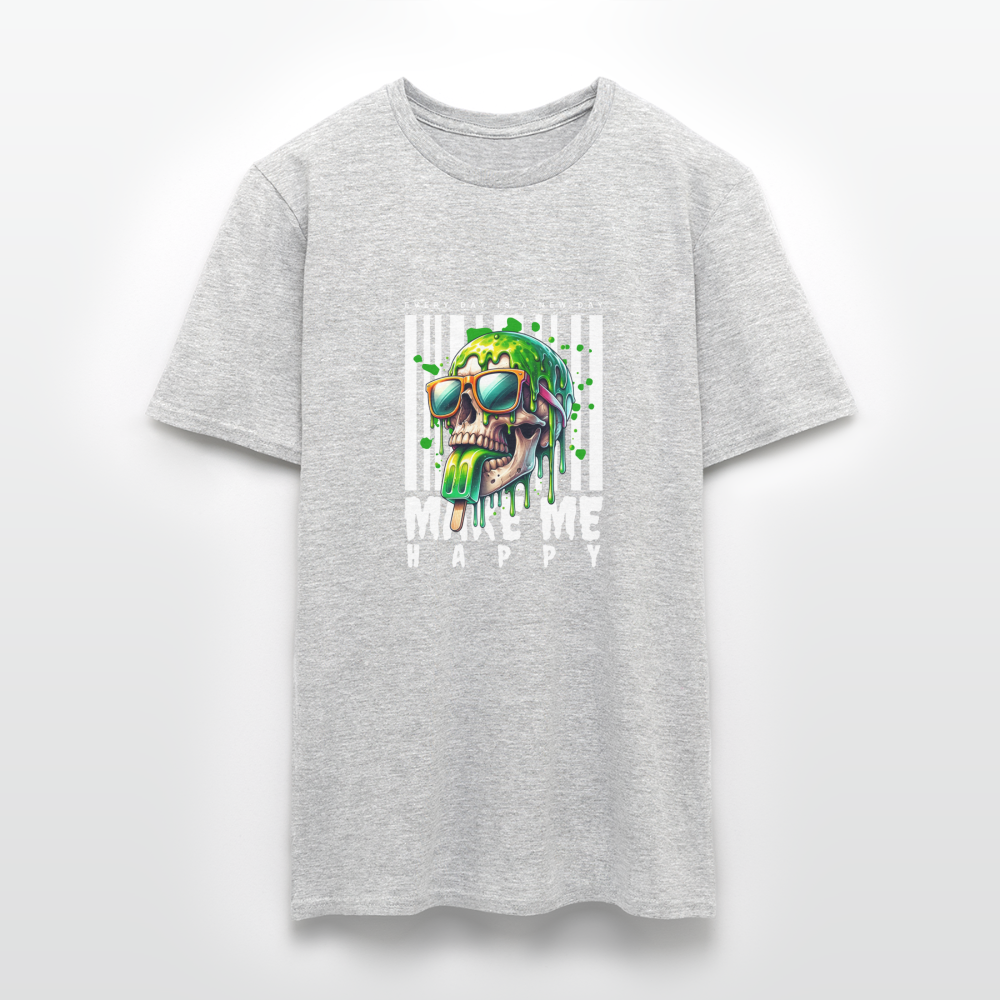 Make me Happy T-Shirt - Grau meliert