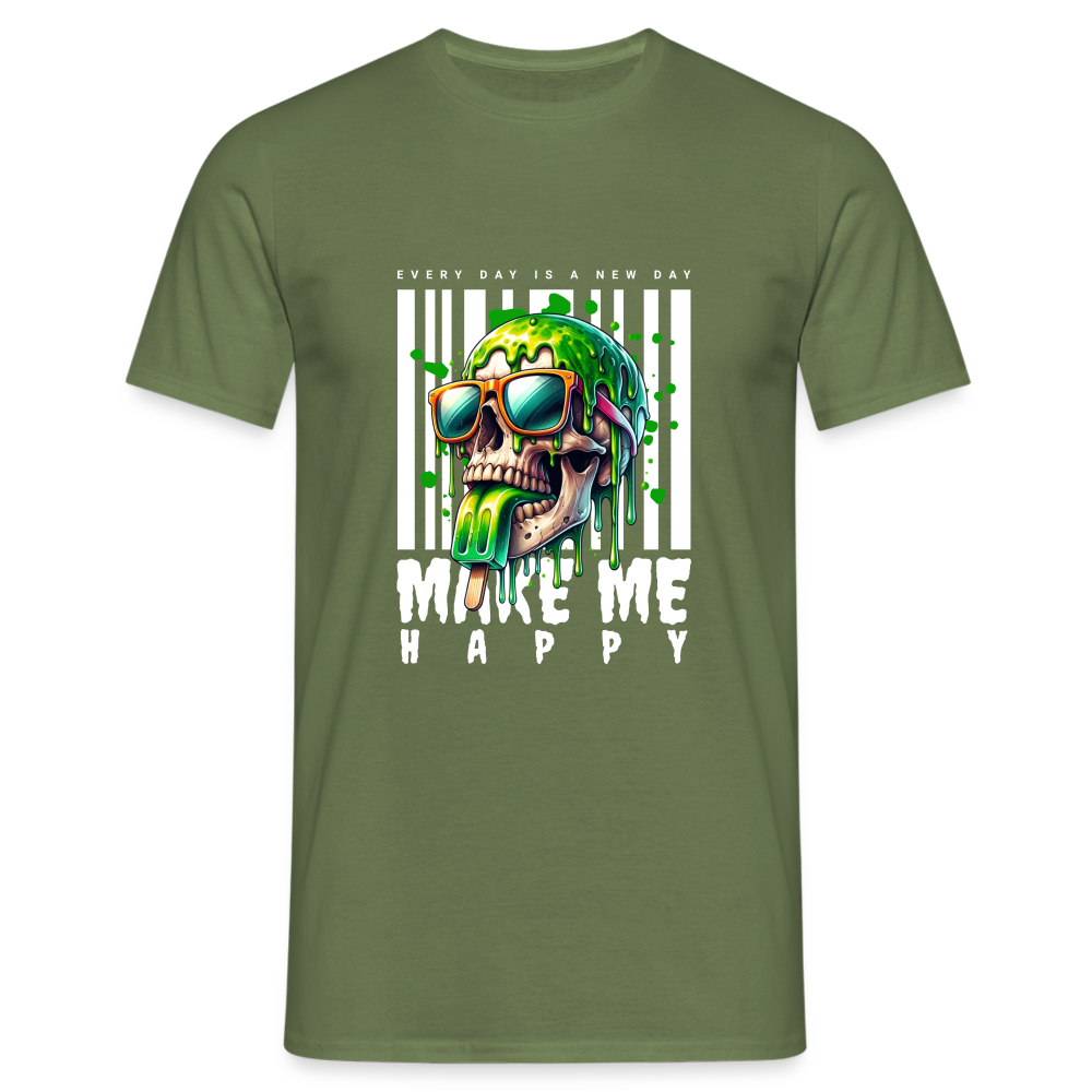 Make me Happy T-Shirt - Militärgrün