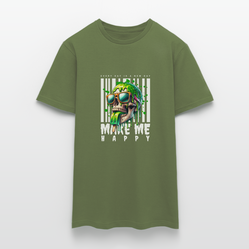 Make me Happy T-Shirt - Militärgrün