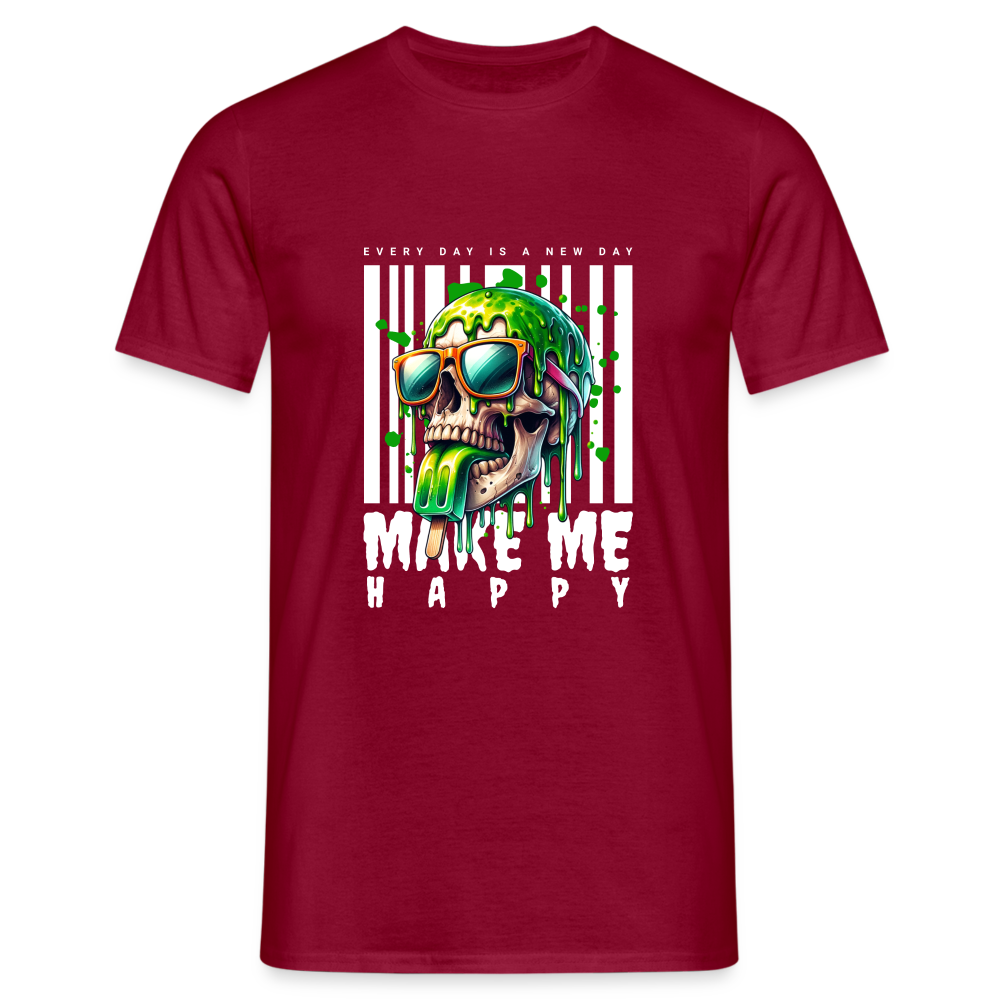 Make me Happy T-Shirt - Ziegelrot