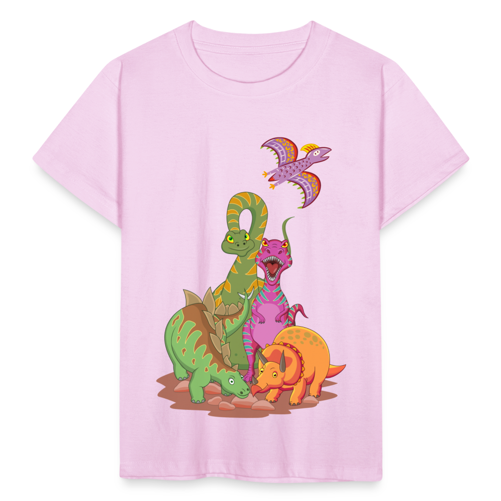 Kinder T-Shirt Dinos - Hellrosa