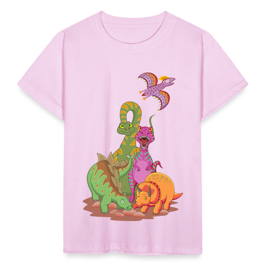 Kinder T-Shirt Dinos - Hellrosa