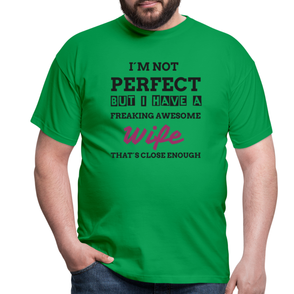 Männer T-Shirt not Perfect mit Klitzerdruck - Kelly Green