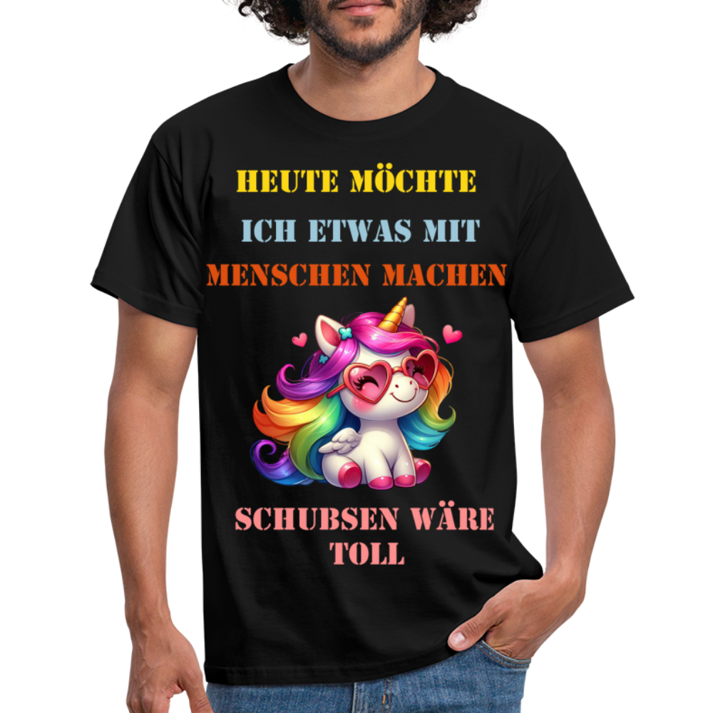 T-Shirt schupsen wäre toll - Schwarz