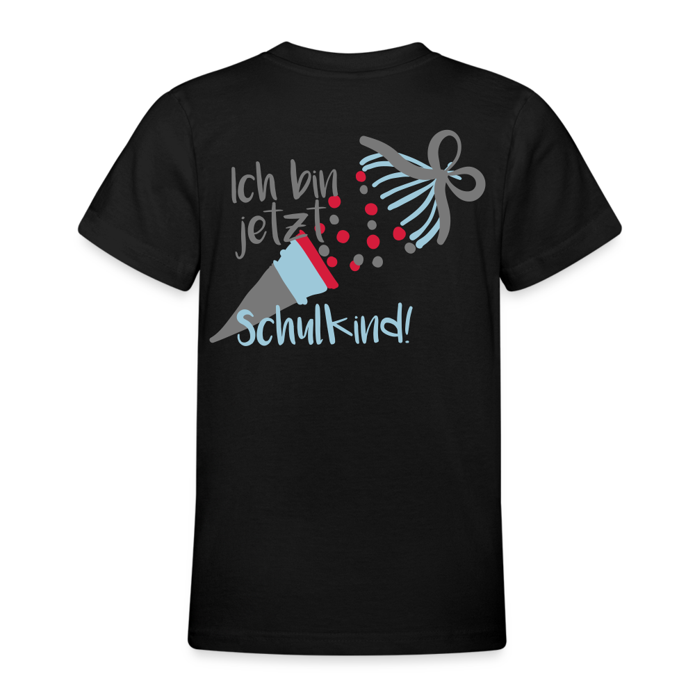 Teenager T-Shirt bin jetzt Schulkind - Schwarz