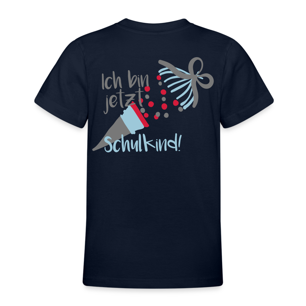 Teenager T-Shirt bin jetzt Schulkind - Navy