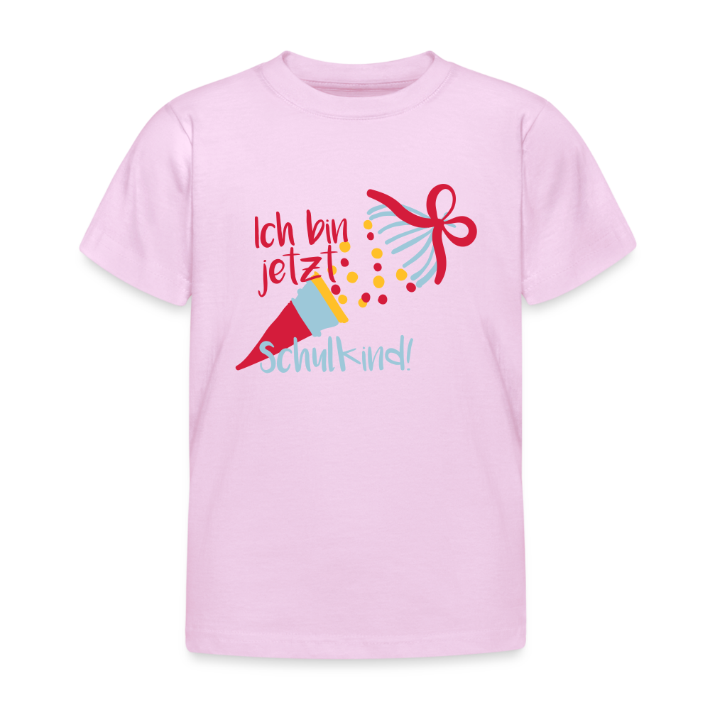 Kinder T-Shirt bin jetzt Schulkind - Hellrosa