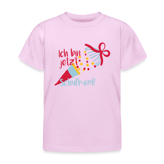 Kinder T-Shirt bin jetzt Schulkind - Hellrosa