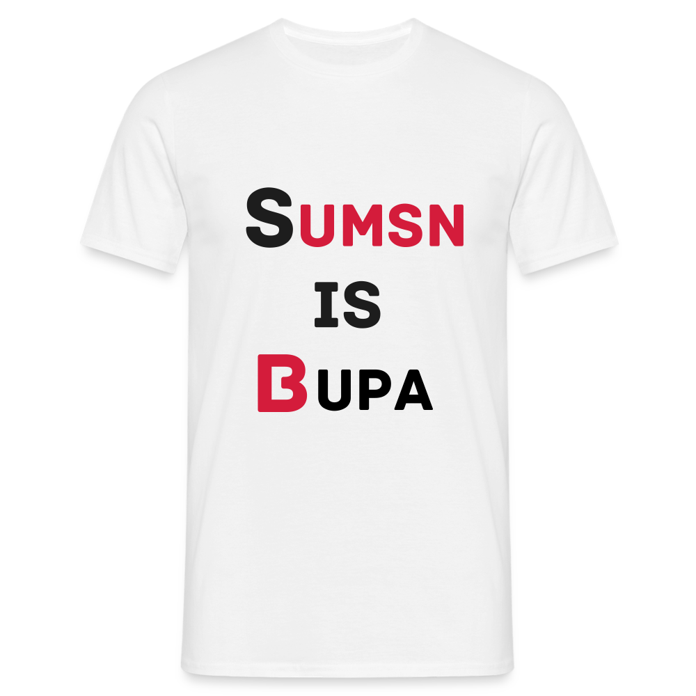 T-Shirt Sumsn is Supa - Weiß