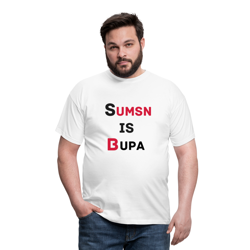 T-Shirt Sumsn is Supa - Weiß