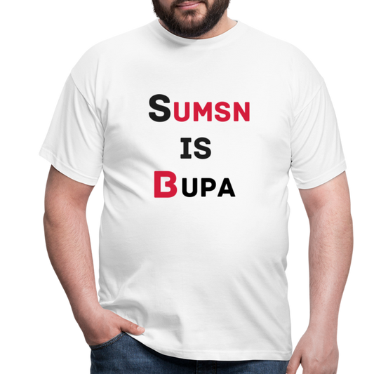 T-Shirt Sumsn is Supa - Weiß