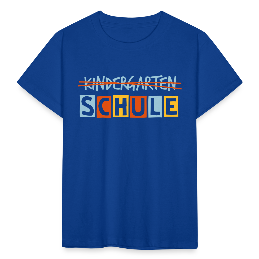 Kinder T-Shirt Schule - Royalblau