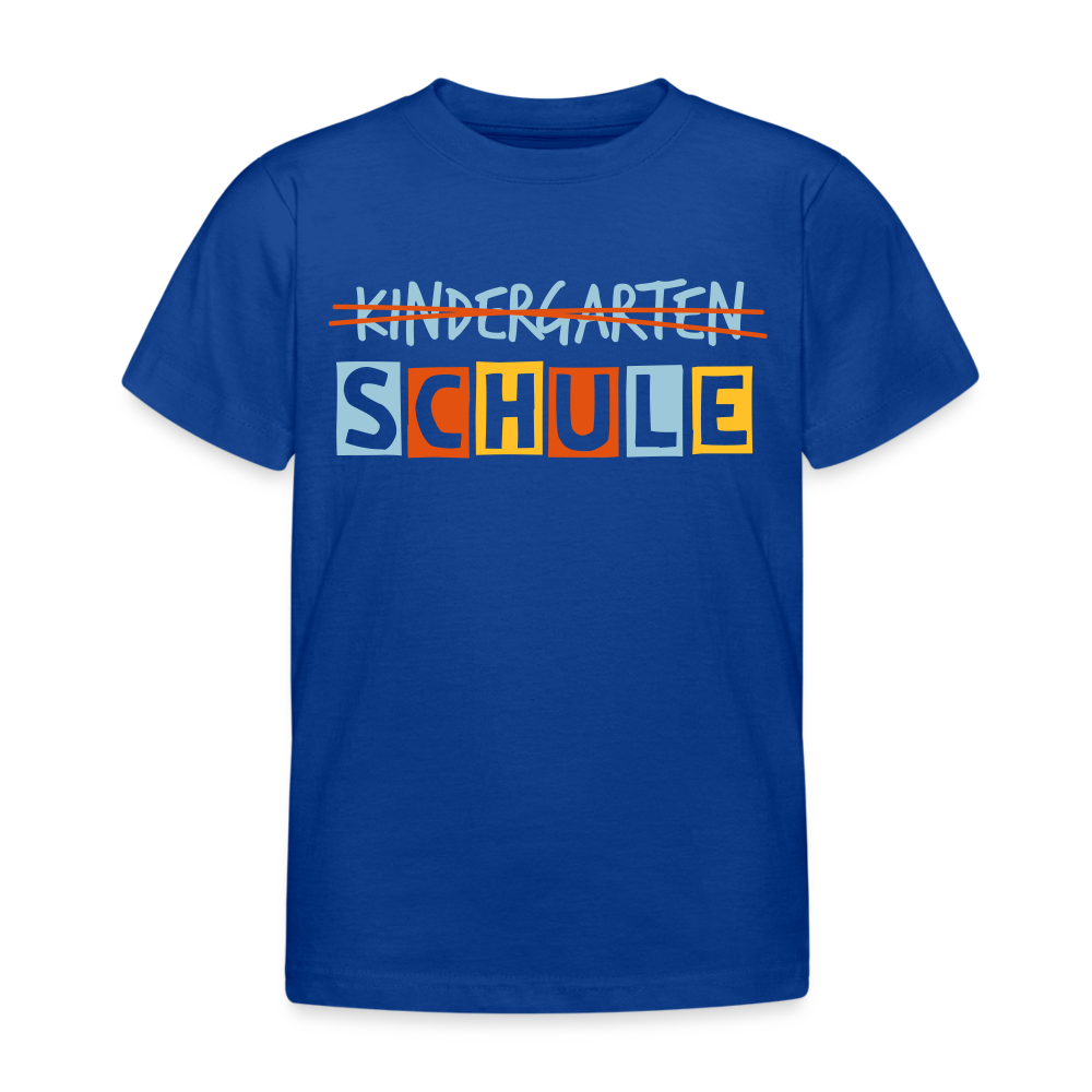 Kinder T-Shirt Schule - Royalblau