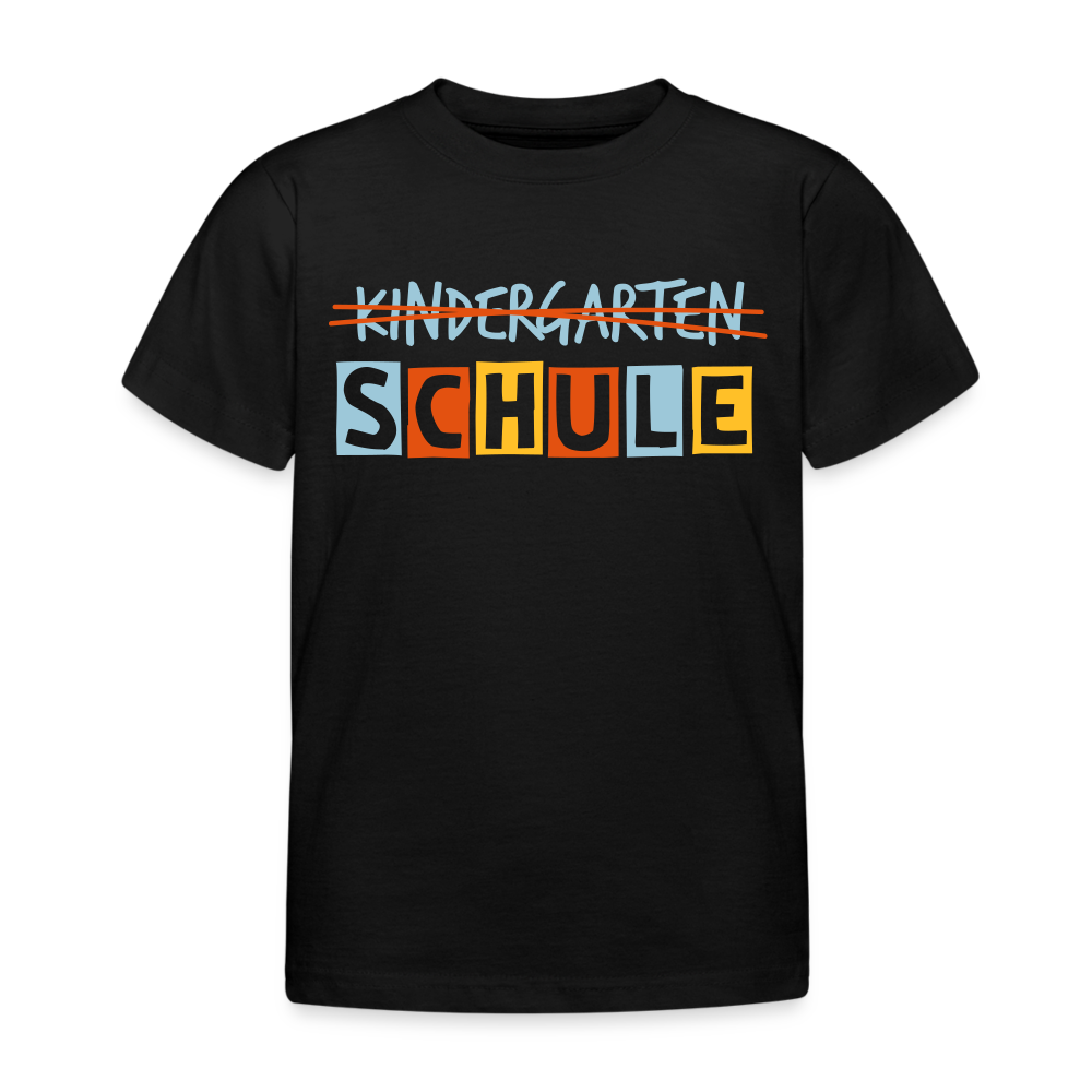 Kinder T-Shirt Schule - Schwarz